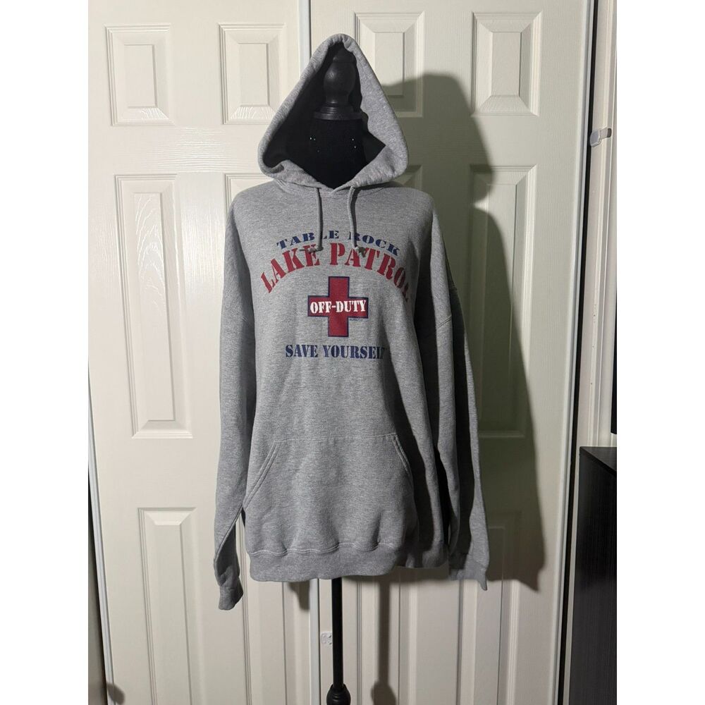 #242 - Cotton/Polyester 2XL Heather Gray Hoodie - Table Rock Rescue Graphic